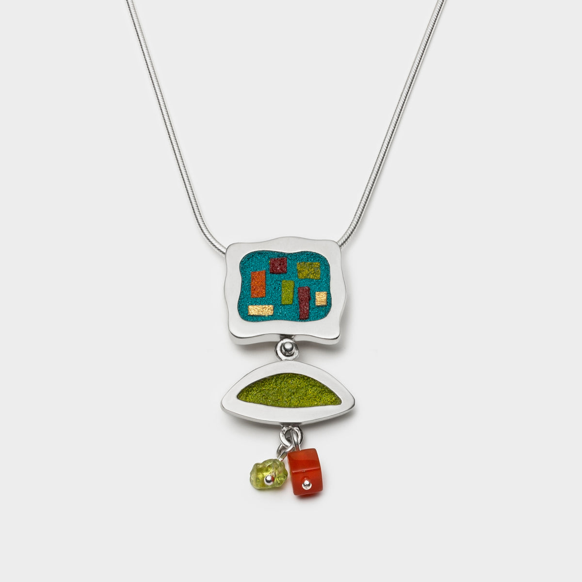 Collier En Agates Avec Fermoir Métal Argenté Sans Nickel - Neuf Avec étiquettes, Pierres Semi-précieuses