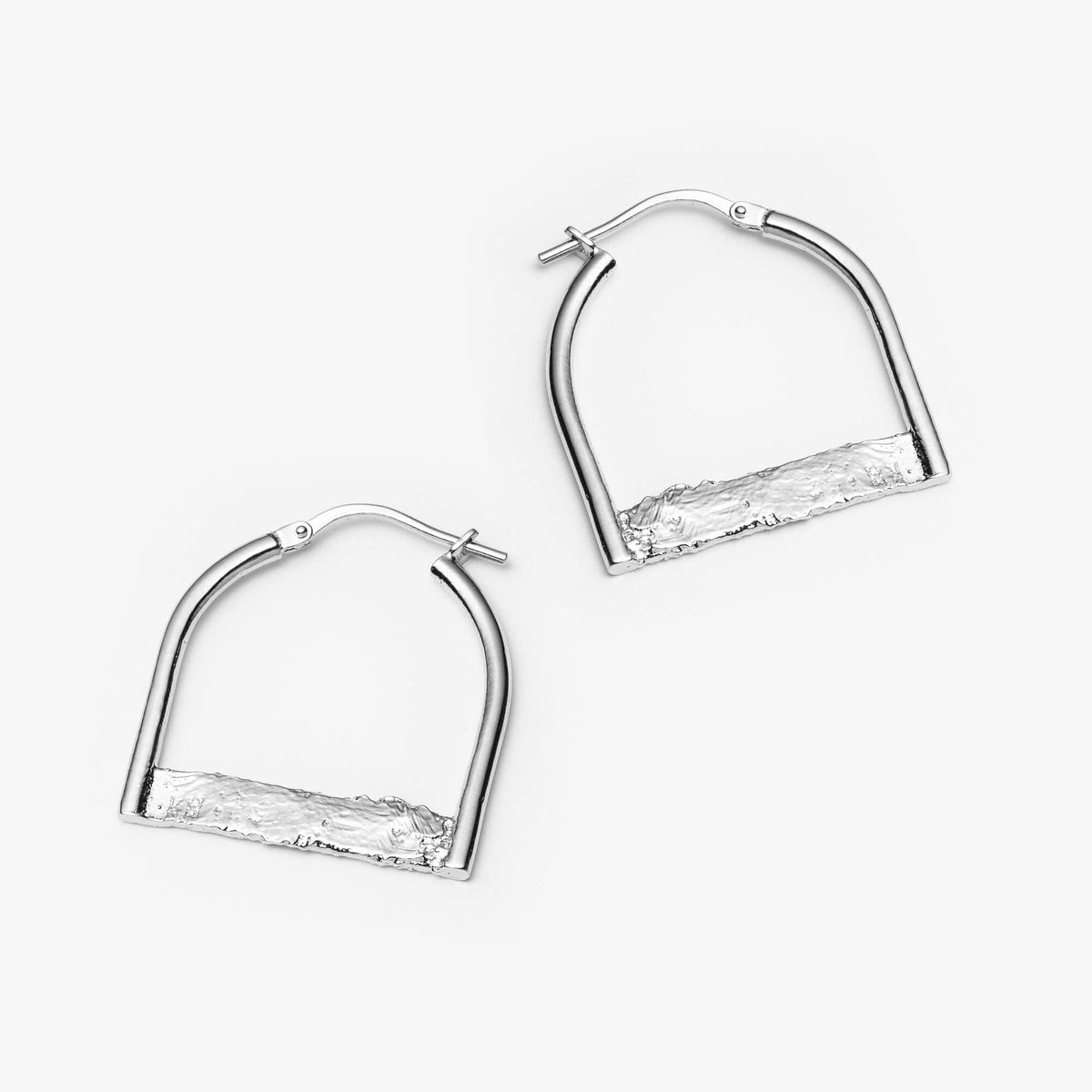 Boucles D'oreilles Anciennes En Argent Massif 925 - Clips 