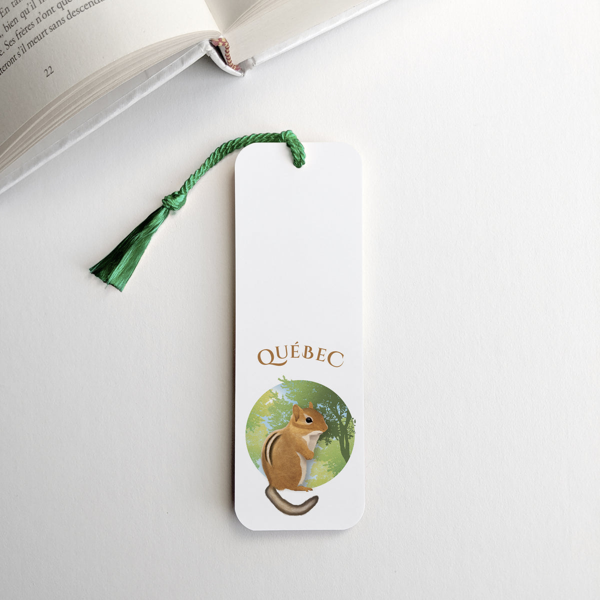 Quebec bestiary bookmark: Striped chipmunk – l'empreinte coopérative