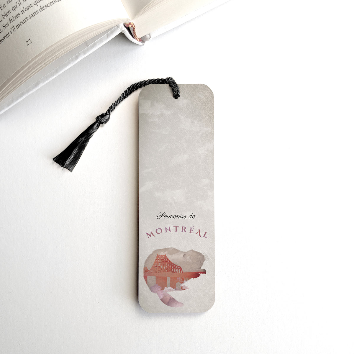 Bookmark Montréal urban wildlife beaver – l'empreinte coopérative