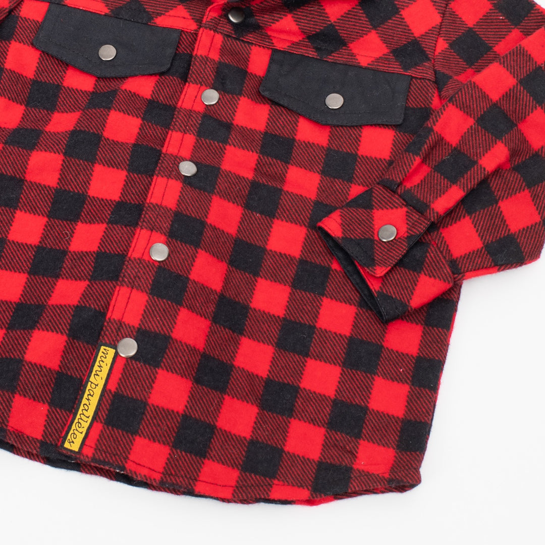 Chemise Garçon Canyon River Blues Manches Courtes – Taille 14-16 Ans – Rouge Vin à Carreaux