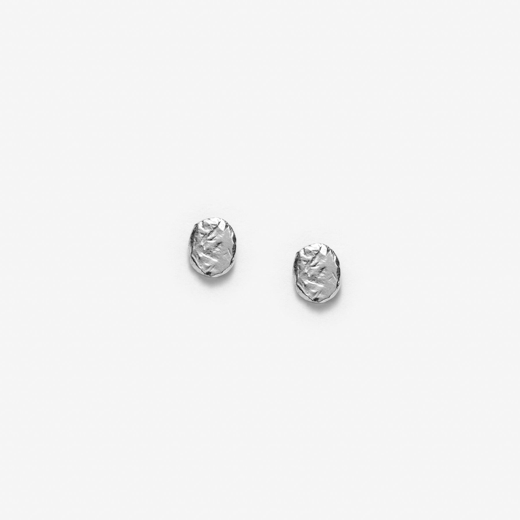 Boucles d'oreilles Clous en Fibres Naturelles et Argent